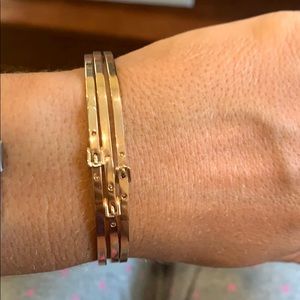 MK rose gold set of 3 bangles